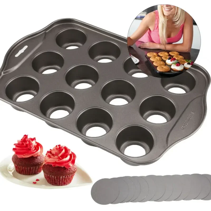 Muffin Tin Nonstick - 12 Mini Cottura Al Formaggio Torta