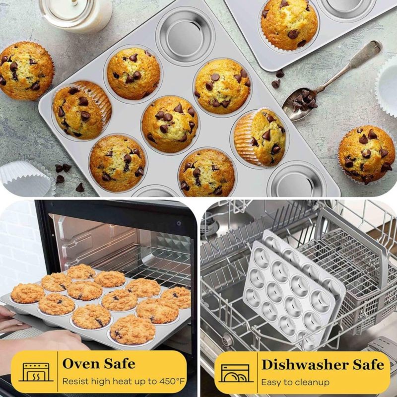 Muffin Tin Nonstick - Teglia per muffin in acciaio inox