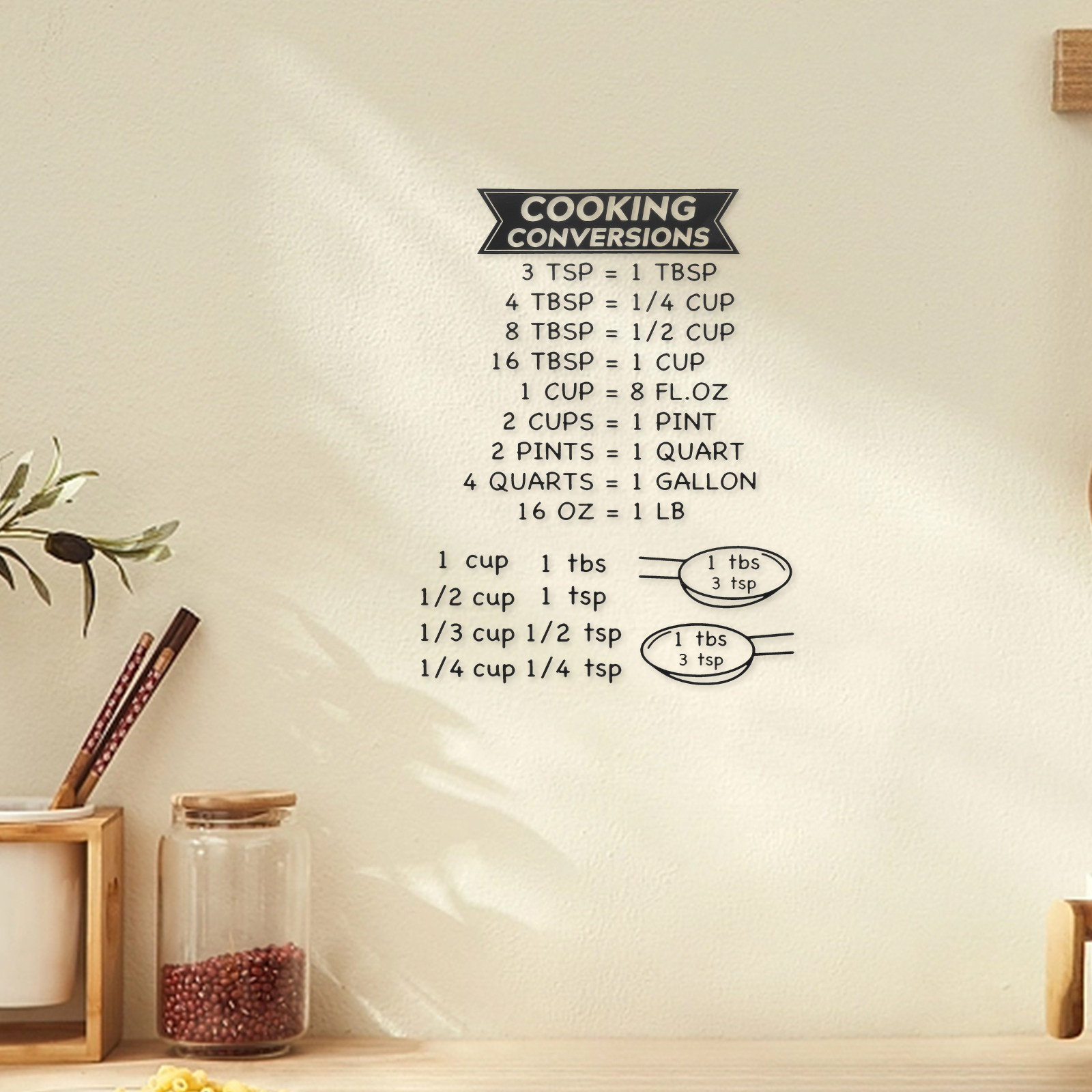 2 Pezzi Adesivi con Tabella di - Kitchen Baking Conversion Chart recensione e prezzo
