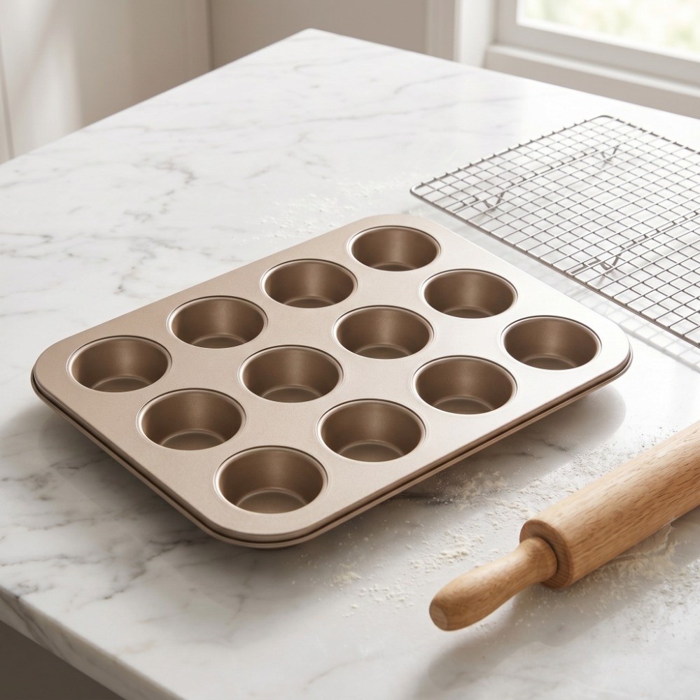 Stampo per Muffin in Acciaio a - Muffin Tin Nonstick recensione e prezzo