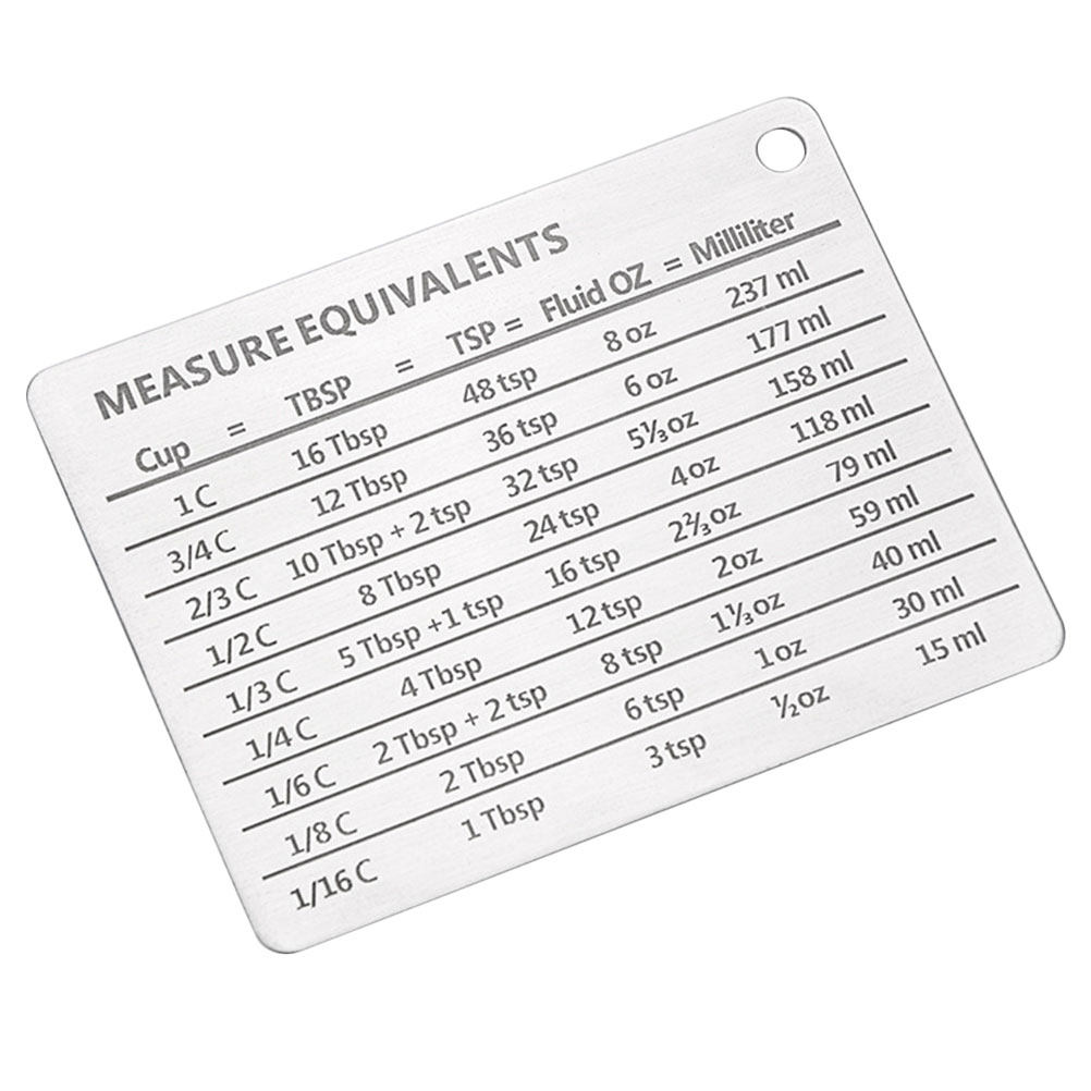 Tabella di misurazione in acci - Kitchen Baking Conversion Chart recensione e prezzo