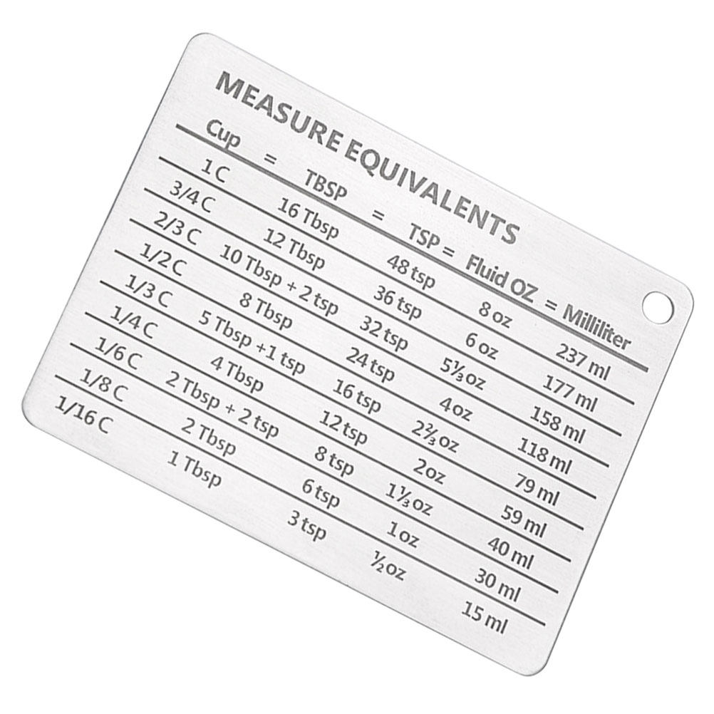Tabella di misurazione in acci - Kitchen Baking Conversion Chart recensione e prezzo