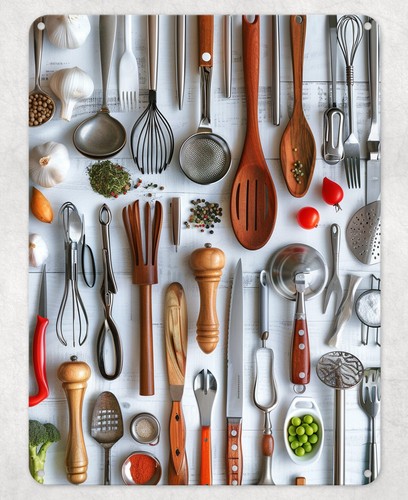 Poster in Metallo con Utensili - Kitchen Utensils recensione e prezzo